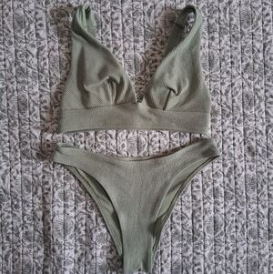 H&M Sage Green Bikini Set